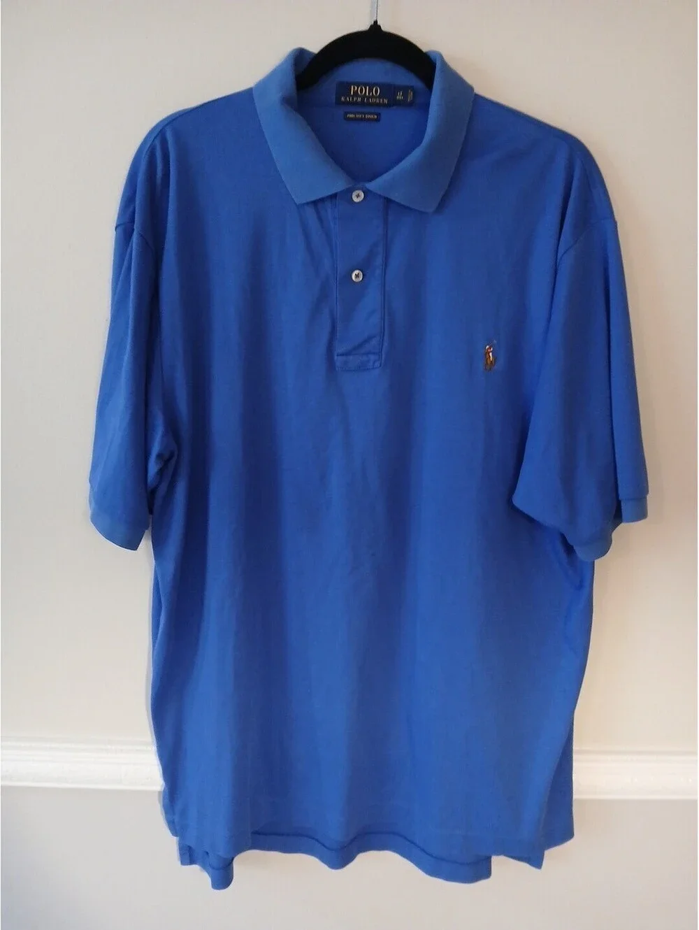 Polo Ralph Lauren Men’s Blue Pima Soft Touch Polo Short Sleeves